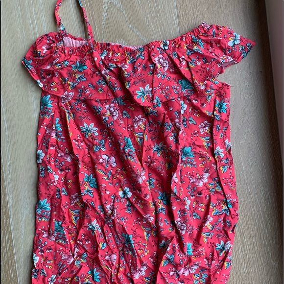 GAP girls red & tropical dress size s - Picture 2 of 3